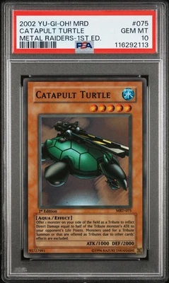 Yu-Gi-Oh! MRD-075 1st Edition Catapult Turtle NA English PSA 10 See Pics - Image 1 of 2
