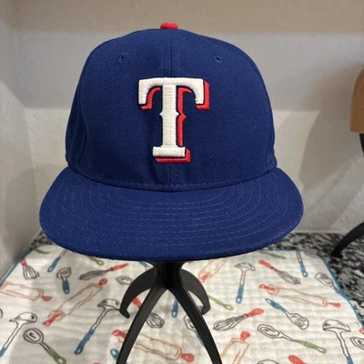 Vintage Texas Rangers New Era Fitted 7-1/8 Hat Wool Official On-Field Cap NICE!! - Image 1 of 4