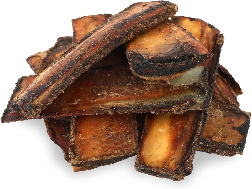 Golosinas masticables para perros con huesos de costillas de búfalo saludables totalmente naturales para masticadores agresivos Lo Foto 1 de 4