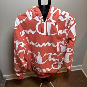 Vintage Champion Reverse Weave All over print AOP Hoodie Sweatshirt XL - Picture 1 of 10