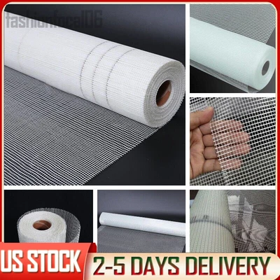 Malla de fibra de vidrio de 6-60 metros 160 g/m2 para reparación de grietas yeso para paneles de yeso Foto 1 de 4