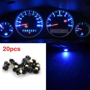 20X Blue T4.7 Neo Wedge LED Instrument Panel Dashboard Gauge Light Bulbs ` - Picture 1 of 7