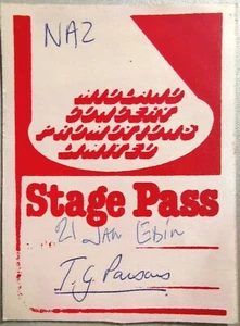 NAZARETH 1979 EDINBURGH - STAGE PASs - orig. Concert Ticket - Eintrittskarte - Picture 1 of 1