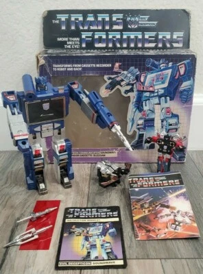 Transformers G1 SOUNDWAVE Complete w/Box BUZZSAW & FRENZY + Instructions VINTAGE - Image 1 of 4