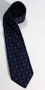 Corbata de cuello de seda azul y plateada de colección Donald Trump negra para hombre - Imagen 1 de 5