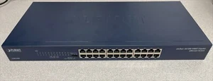 PLANET GSW-2401 24-PORT 10/100/1000MBPS GIGABIT ETHERNET SWITCH GEBRAUCHT GETESTET - Bild 1 von 2