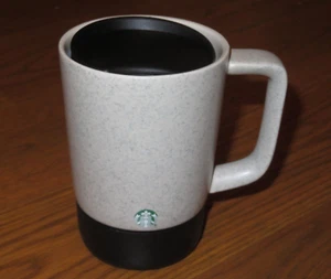 Neu STARBUCKS KAFFEE grau gesprenkelt DOPPELWANDIG Reisebecher Gummiboden SIRENE - Bild 1 von 6