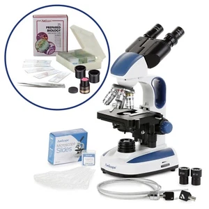 Kit AmScope B270C 40X-2500X Binoculares Compuesto LED Microscopio + Cámara de 5 MP + Más - Imagen 1 de 5