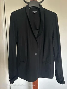 Eileen Fischer Large Black Jersey One Button Blazer - Picture 1 of 3