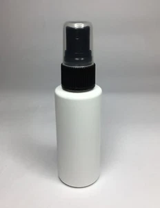 50ml PET Plastic White Cylindrical Bottles & Black Atomiser Spray ANY AMOUNT - Picture 1 of 1