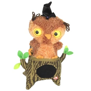 Hallmark Halloween Animated Plush Owl Tree VIDEO Sound Somebody Watching Me - Picture 1 of 10