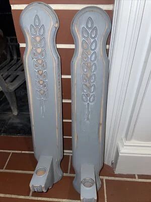 apliques velas pared madera gris envejecido y renovado Foto 1 de 4