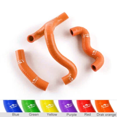 Naranja para KTM 50SX 50 SX 2012-2017 2013 Silicona Radiador Refrigerante Manguera 8 COLORES Foto 1 de 4