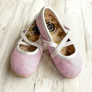 Livie and Luca Aurora 6M Pink Sparkle Glitter Ballet Flats Shoes Toddler Girls 6 - Picture 1 of 10