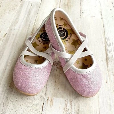 LIVIE & LUCA Aurora Pink Glitter Sparkle Ballet Flats Shoes Toddler Girls sz 6 - Image 1 of 4