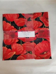 Scarlet Dance by Cynthia Coulter 10" Layer Cake 42 Pc Wilmington Prints - Picture 1 of 4