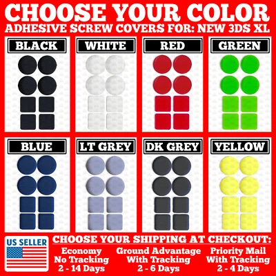 Rubber Dust Screw Hole Cover Plug for Nintendo: New 3DS XL/LL - Black/White/Red - Image 1 of 3