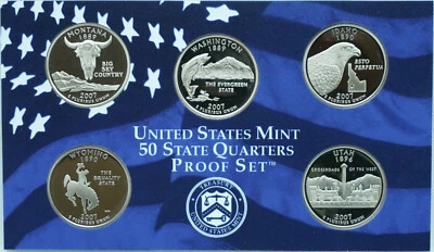 2007-S U.S. Quarter Proof Set (No Box, Case, or COA) 5 Gem Proof Coins - Image 1 of 2