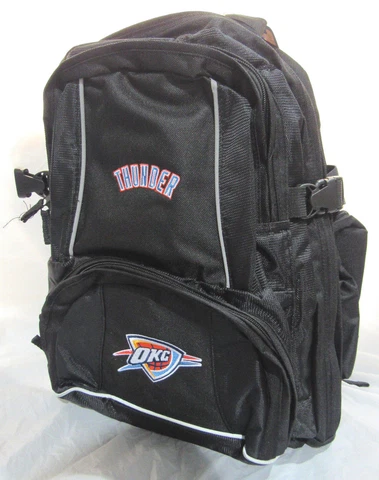 NBA Oklahoma City Thunder Embroidered Adult 3 Compartment Backpack Concept One Cover