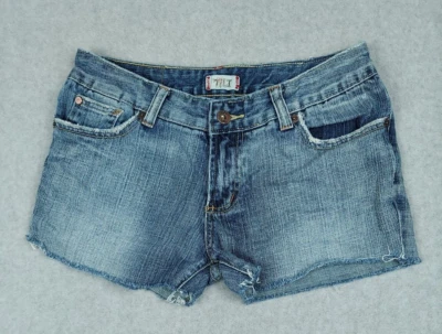 Tilt Juniors Denim Shorts Size 5 28X2 Raw Hem Huntington Flare Medium - Image 1 of 4
