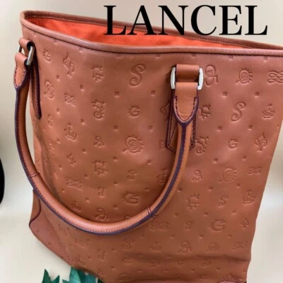 Bolso de Mano LANCEL Daligramme Cuero Repujado ¡Como Nuevo de Japón!! Foto 1 de 4