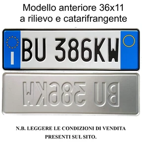 REPLICA TARGA AUTO RILIEVO ART.102 ANTERIORE /dhl 48 ore - Foto 1 di 7