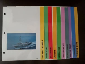 Juego de 10 divisores de carpeta de barcos navales Atlas Editions - Imagen 1 de 1