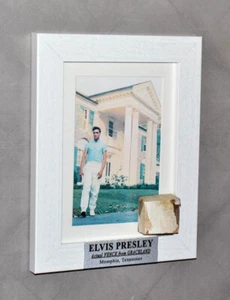 Real ELVIS Graceland FENCE Framed w/COA. Comic, Memphis NEWSPAPER - Fast SHIP - Picture 1 of 10
