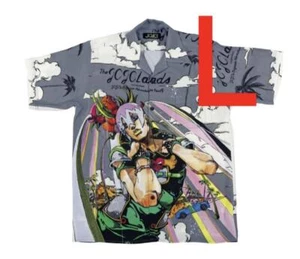 JoJo’s Bizarre Adventure JOJO Magazine Exclusive Aloha Shirt Bains Gray size L - Picture 1 of 8
