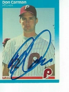 Fleer #171 1987 firmado por Don Carman - Philadelphia Phillies - Imagen 1 de 1
