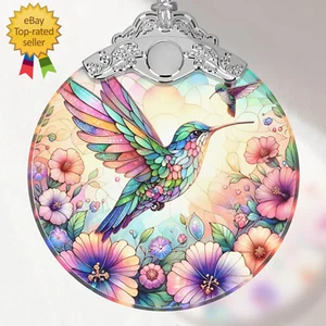 Hummingbird Stained Glass Ornament, Christmas Ornaments, Xmas Decor, Ornaments f - Picture 1 of 12