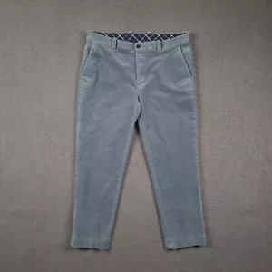 BROOKS BROTHERS Trousers Mens W38 L30 Blue Corduroy Jumbo Cord Clark Fit Stretch - Picture 1 of 8