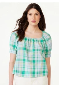 New Free Assembly Womens Square Neck Puff Sleeve Top Size XXL - Picture 1 of 3