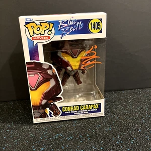 Signed Angel Manuel Soto Blue Beetle Conrad Carapax Funko Pop (#1405 Autograph) - Picture 1 of 2