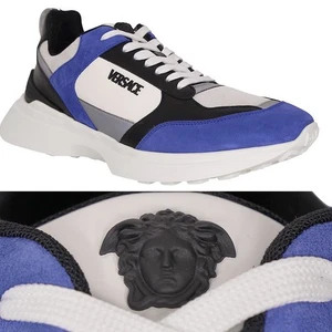 46,5 NEU $ 850 Versace Herren Farbblock Medusa Logo Niedrig SNEAKER 13,5 Neu im Karton - Bild 1 von 20