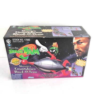 VTG 1996 Playmates SPACE JAM Marvin's Countdown Rock O Tron Spaceship New Open - Image 1 of 4