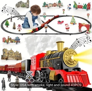 Tren de Navidad para niños - 6 vagones - 28 vías - Juego de tren - Regalo de cumpleaños - Imagen 1 de 8