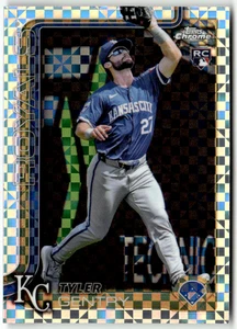 2025 Topps Chrome MLB No. 218 Tyler Gentry Rookie Checkerboard Refractor - Bild 1 von 2