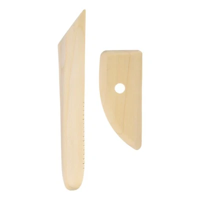 2pcs Pottery Ribs 18cm 12cm Wooden Clay Ceramic Sculpting Tool Foto 1 de 4