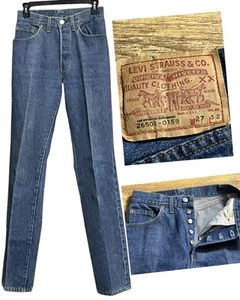 Vintage 80er Levi's 501 Jeans 26501 0118 Damen 27 x 32 Knopfleiste Made in USA - Bild 1 von 11