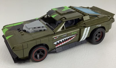 Mega Hot Wheels Muscle Bound Building Set Hot Rod Racer Vehicle Camo Car Toy - Image 1 of 4