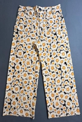 Pantalones Maeve Colette tiro alto para mujer pierna ancha recortados estampado floral talla 30 nuevos sin etiquetas Foto 1 de 4