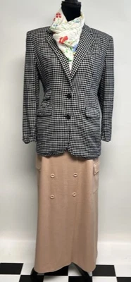 Vintage 90s Lauren Ralph Lauren Blazer Jacket Women Sz 6 Plaid Gingham Old Money - Image 1 of 4