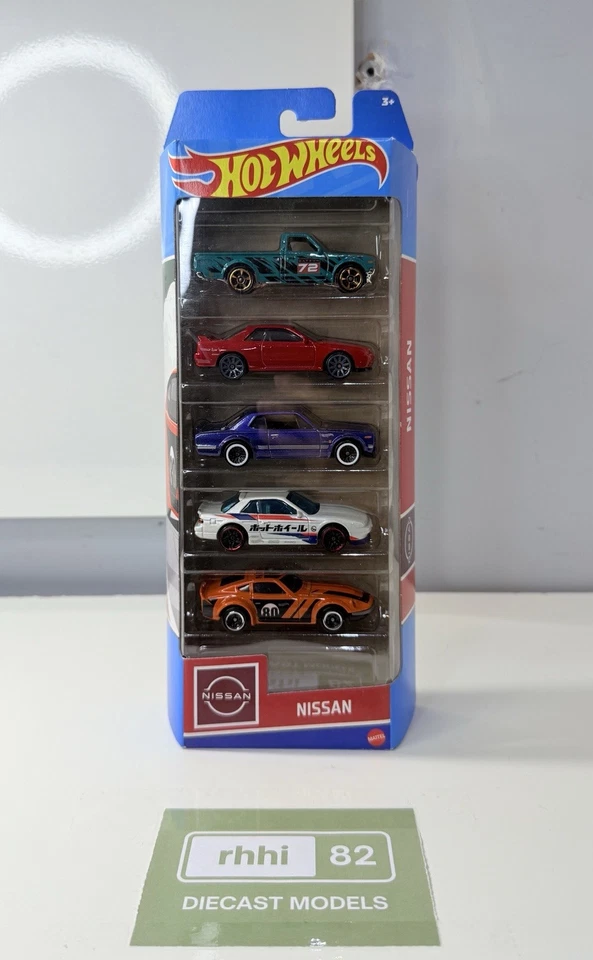 Paquete de 5 Nissan Hot Wheels Mainline Foto 1 de 1