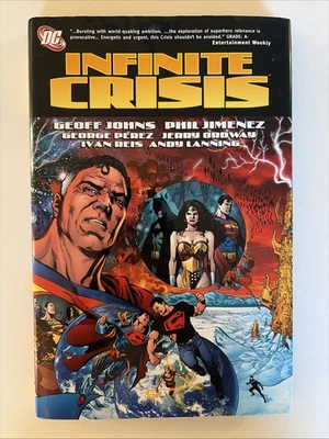 SKETCHED & SIGNED by Johns & Jimenez: Infinite Crisis DC Comic Hardcover 2006 HC - Image 1 of 4
