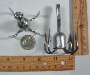 Gancho de enganche y arrastre tamaño 10/0 cuatro gancho acero inoxidable 3 pulgadas de alto 3 oz peso - Imagen 1 de 2