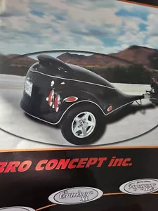 Fibro Concept Cruiser XL oval chrome LED tail & signal light units red & amber - Picture 1 of 5