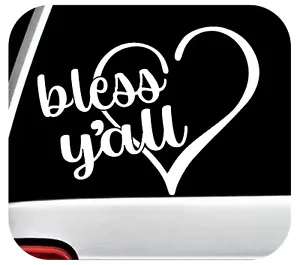 Pegatina de calcomanía de vinilo Bless Y'all Yall para ventana de automóvil taza portátil | BG2043 - Imagen 1 de 7