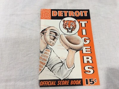 1963 Detroit Tigers vs Washington Senators MLB Baseball Scorebook - Image 1 of 4