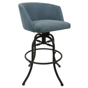 Swivel Tilt Counter Metal Bar Stool 26" Joey - Topaz - Black - Picture 1 of 2